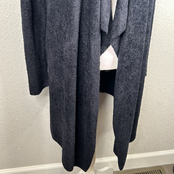 Barefoot Dreams Navy Cozy Bamboo Chic Lite Long Sleeve Open Cardigan Sweater M - Picture 3 of 7